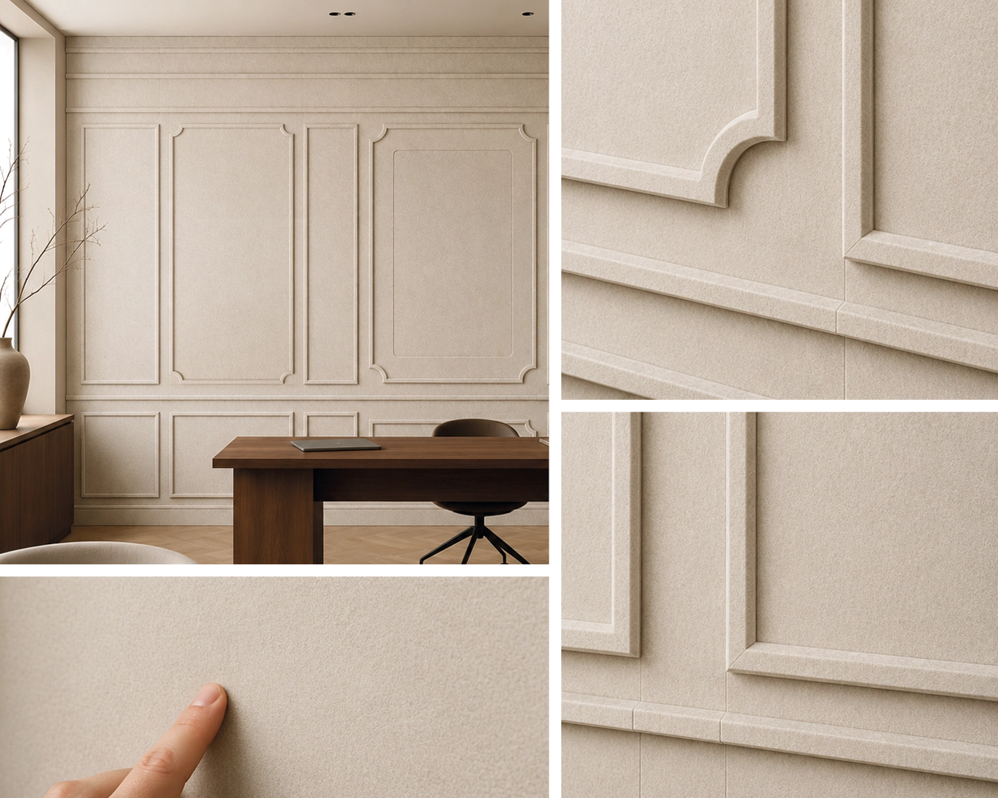 Akoestische PETFElt lambrisering als luxe wandafwerking oplossing
